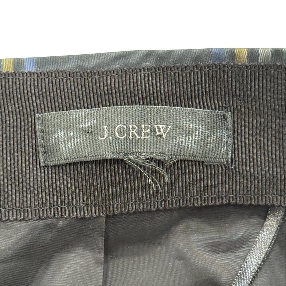 J. CREW Stewart Plaid Drop Waist Taffeta Skirt Preppy Pleated Tartan Size 4 - Picture 7 of 9